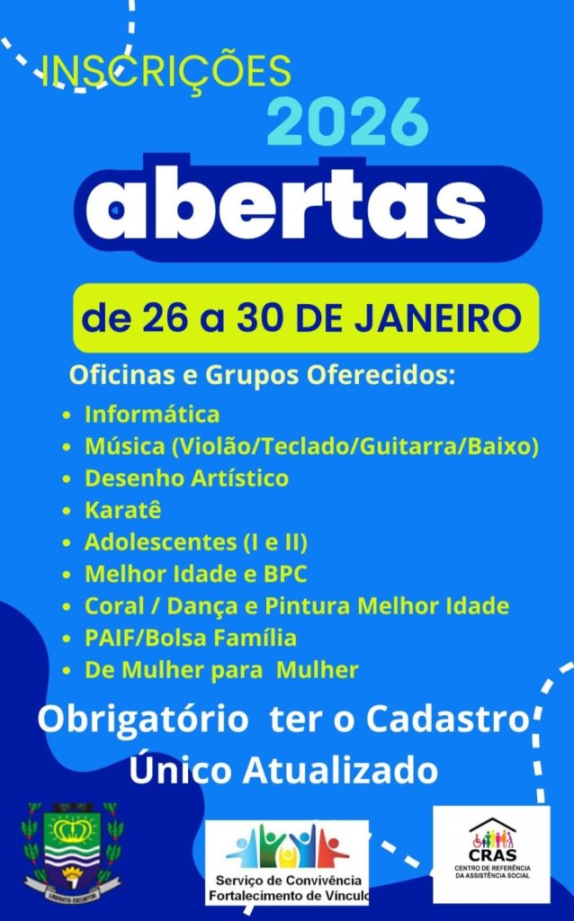 Inscrições Abertas 2026